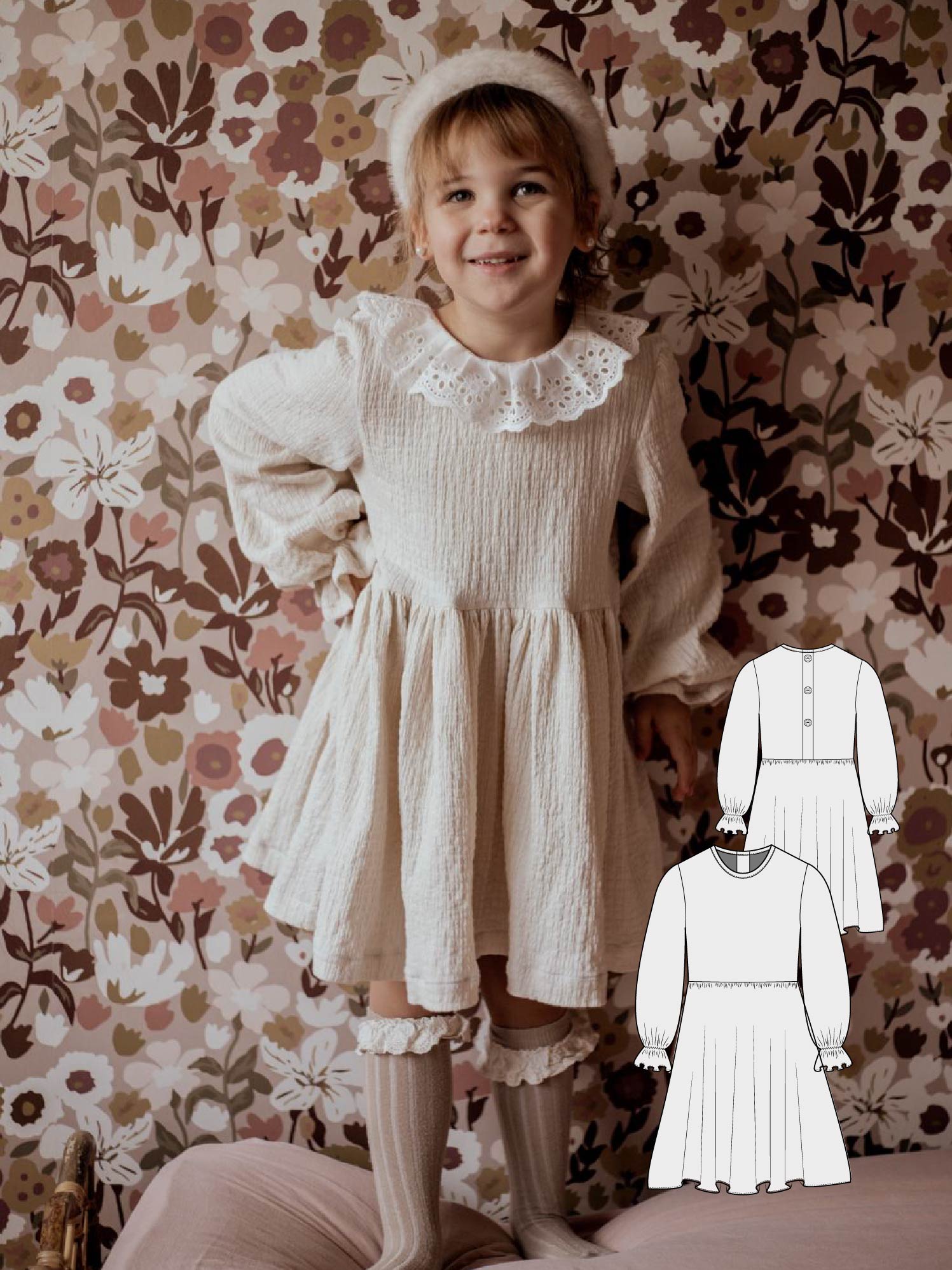 Lotte jurk |Pdf-naaipatroon|Maten 92-152 cm|