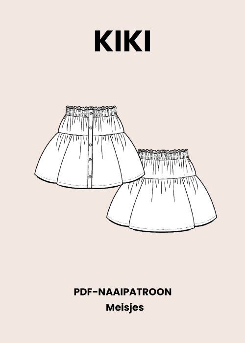 Naaipatroon |Kiki Rok |Maten 92-152 cm|