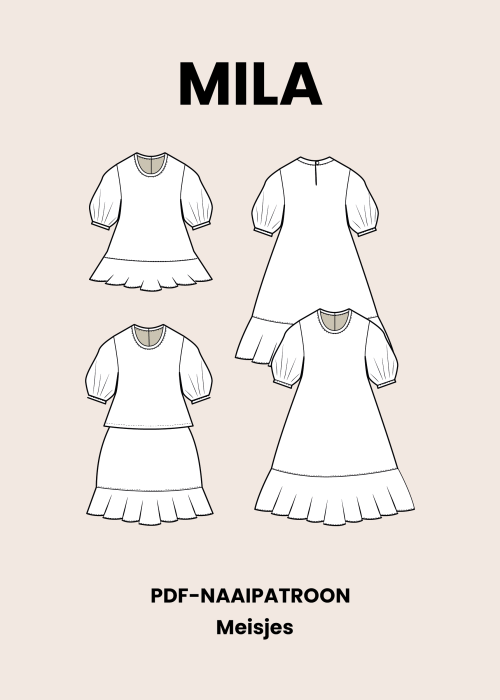 Mila| Pdf-Naaipatroon |Maat 92-152|