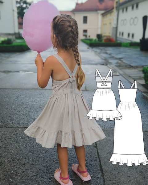Jana mini & maxi jurk |Pdf-naaipatroon |Maat 92-152|