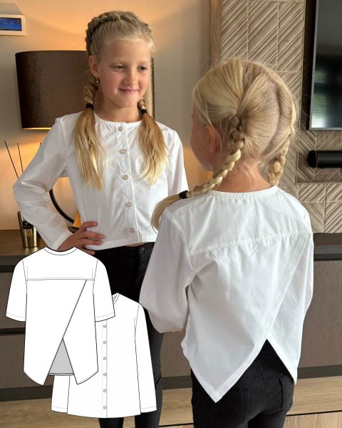 Blouse Liz |PDF-Naaipatroon |Maat 92-152|