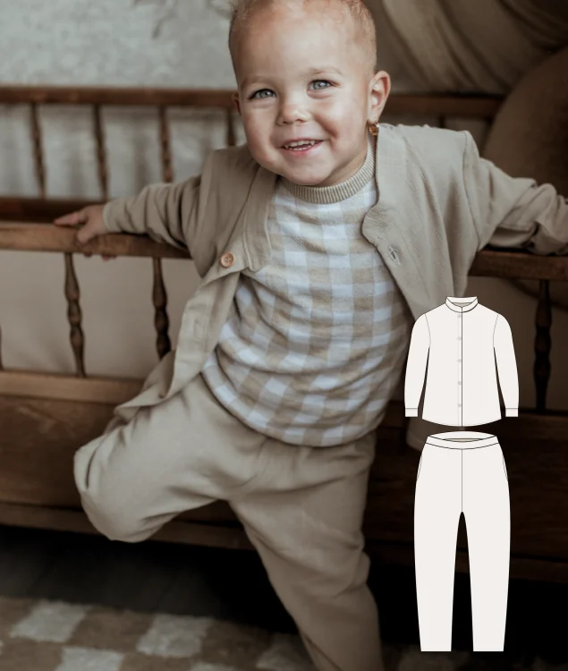 Kinder naaipatroon |Set Jaap| Overhemd en broeken|