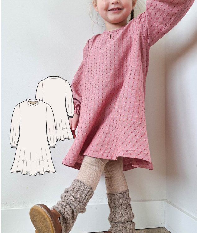 Naaipatroon| Jurk Lou | Maten 92-152 cm |